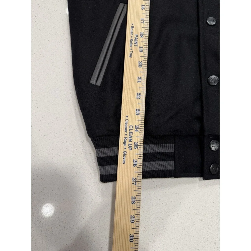 Rare Pit Viper Letterman‎ Varsity Jacket Men's Size Small Black - Picture 7 of 7